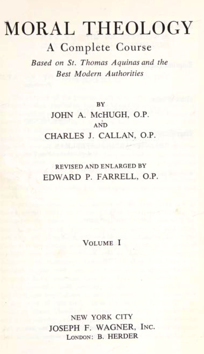 Moral Theology A Complete Course Based on St. Thomas Aquinas and the Best Modern Authorities Moral Theology A Complete Course Based on St. Thomas Aquinas and the Best Modern Authorities