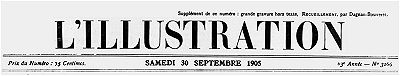 L'Illustration, No. 3266, 30 Septembre 1905 L'Illustration, No. 3266, 30 Septembre 1905
