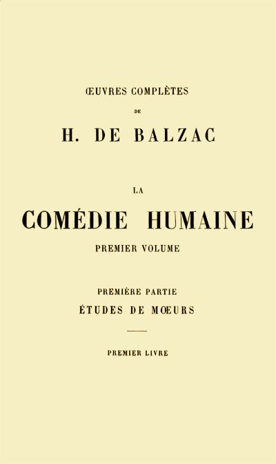 La Comédie humaine - Volume 01 La Comédie humaine - Volume 01