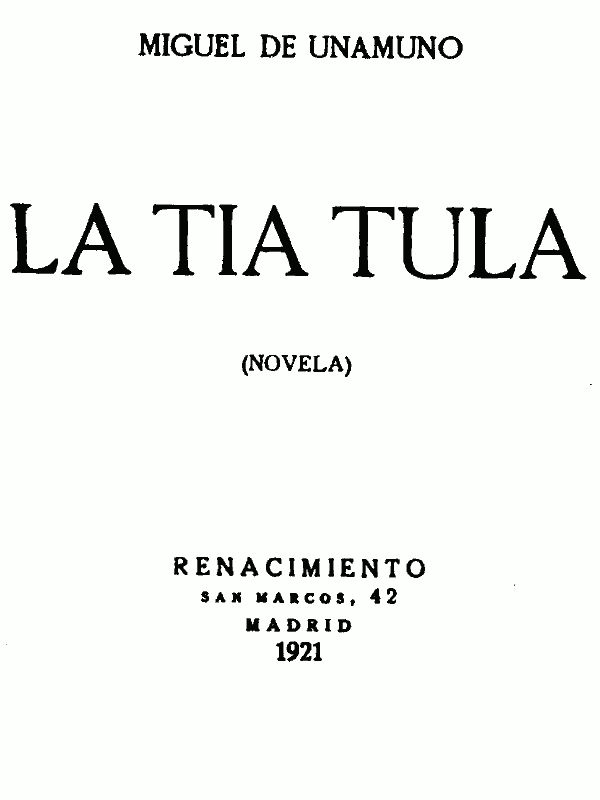 La Tía Tula (Novela)