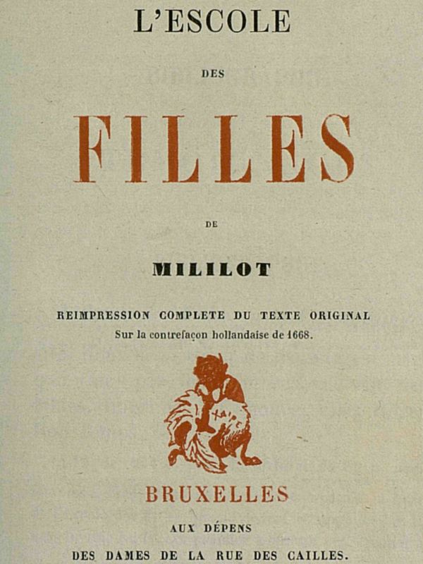 L'escole des filles
réimpression complète du texte original sur la contrefaçon hollandaise de 1668