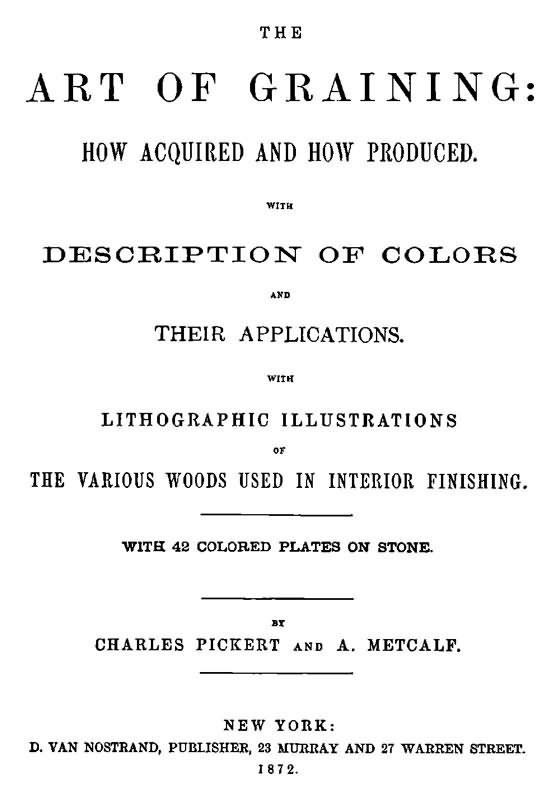The Art of Graining: How Acquired and How Produced.
With the description of colors and their applications.