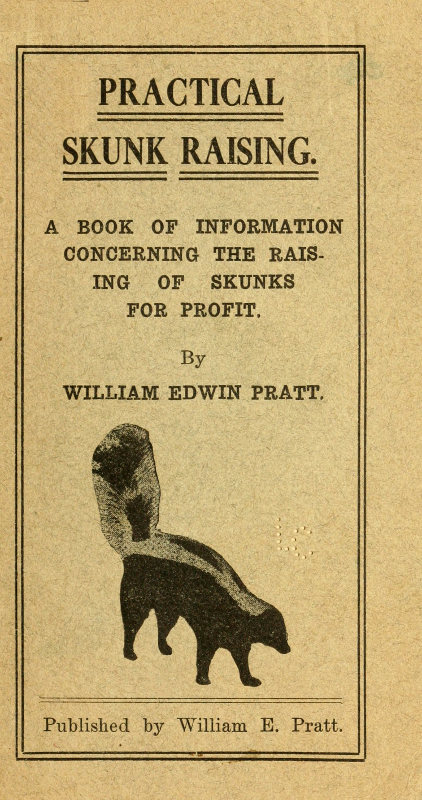Practical Skunk Raising A Book of Information Concerning the Raising of Skunks for Profit Practical Skunk Raising A Book of Information Concerning the Raising of Skunks for Profit
