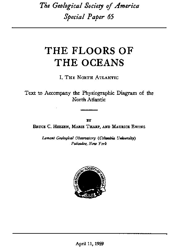 The Floors of the Ocean: 1. The North Atlantic Text to accompany the physiographic diagram of the North Atlantic The Floors of the Ocean: 1. The North Atlantic Text to accompany the physiographic diagram of the North Atlantic
