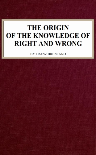 The Origin of the Knowledge of Right and Wrong