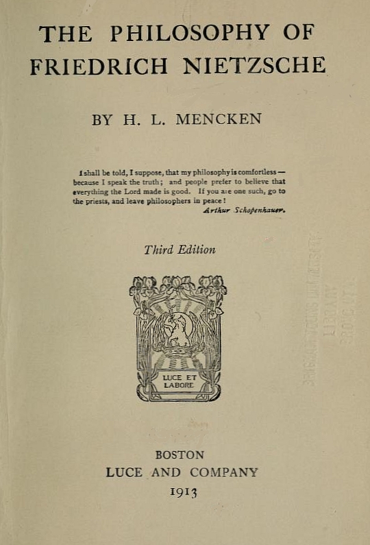 The Philosophy of Friedrich Nietzsche The Philosophy of Friedrich Nietzsche