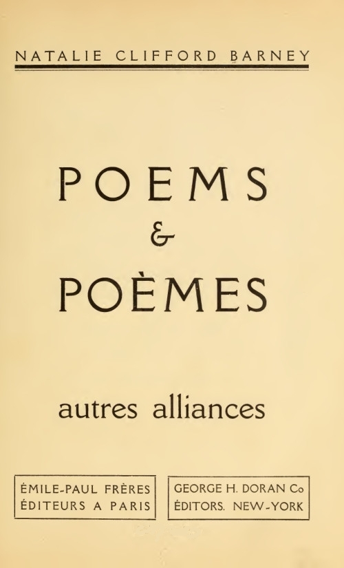 Poems & Poèmes; autres alliances Poems & Poèmes; autres alliances