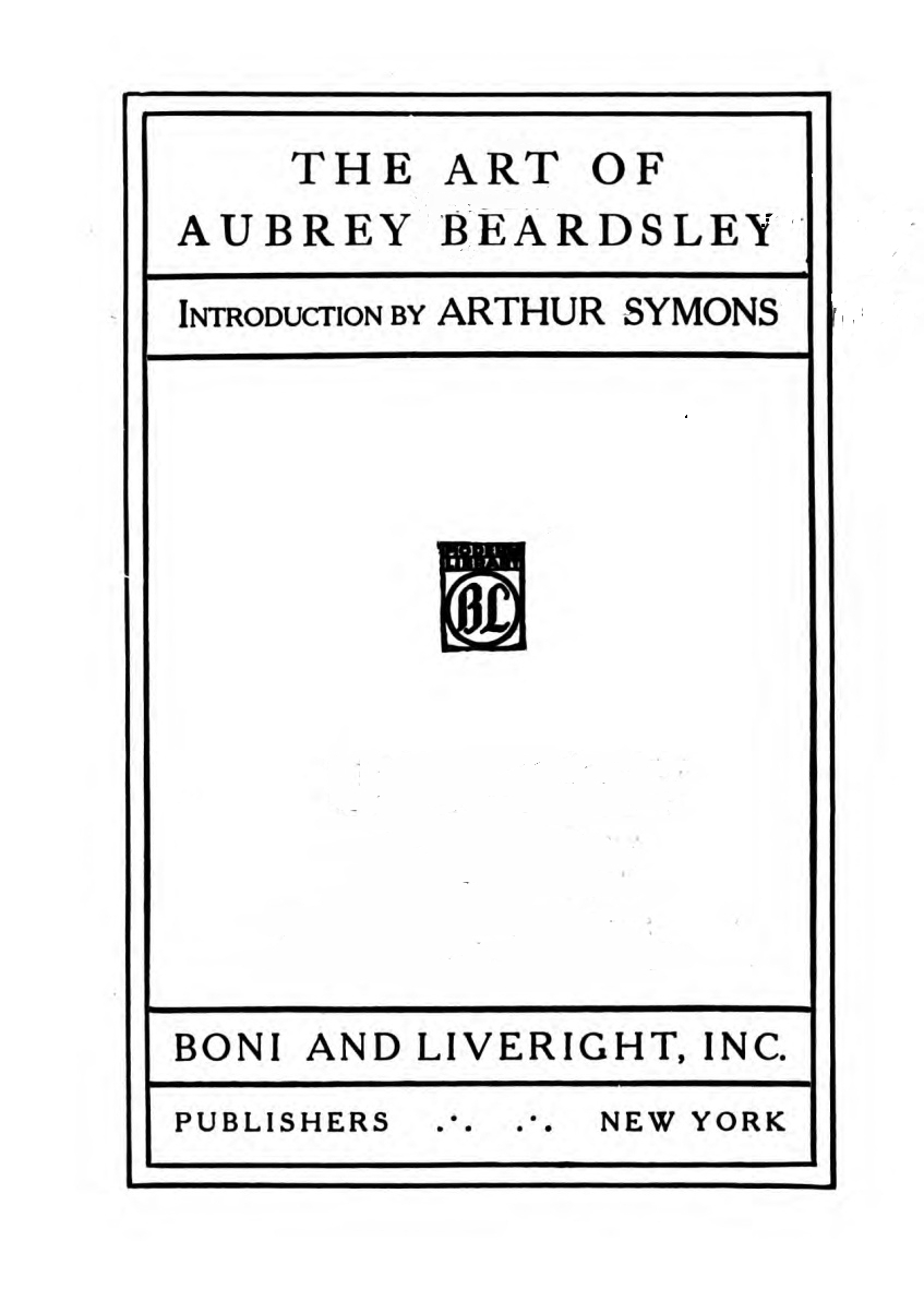 Aubrey Beardsley'in Sanatı Aubrey Beardsley'in Sanatı