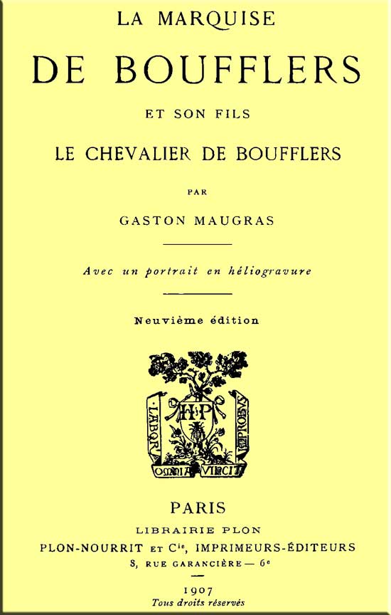 La Marquise de Boufflers et son fils, le chevalier de Boufflers