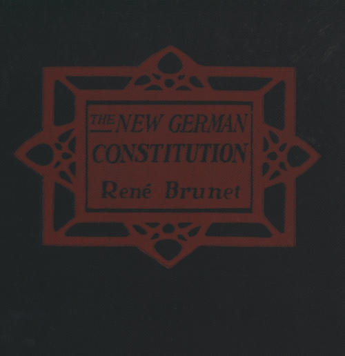 The New German Constitution The New German Constitution