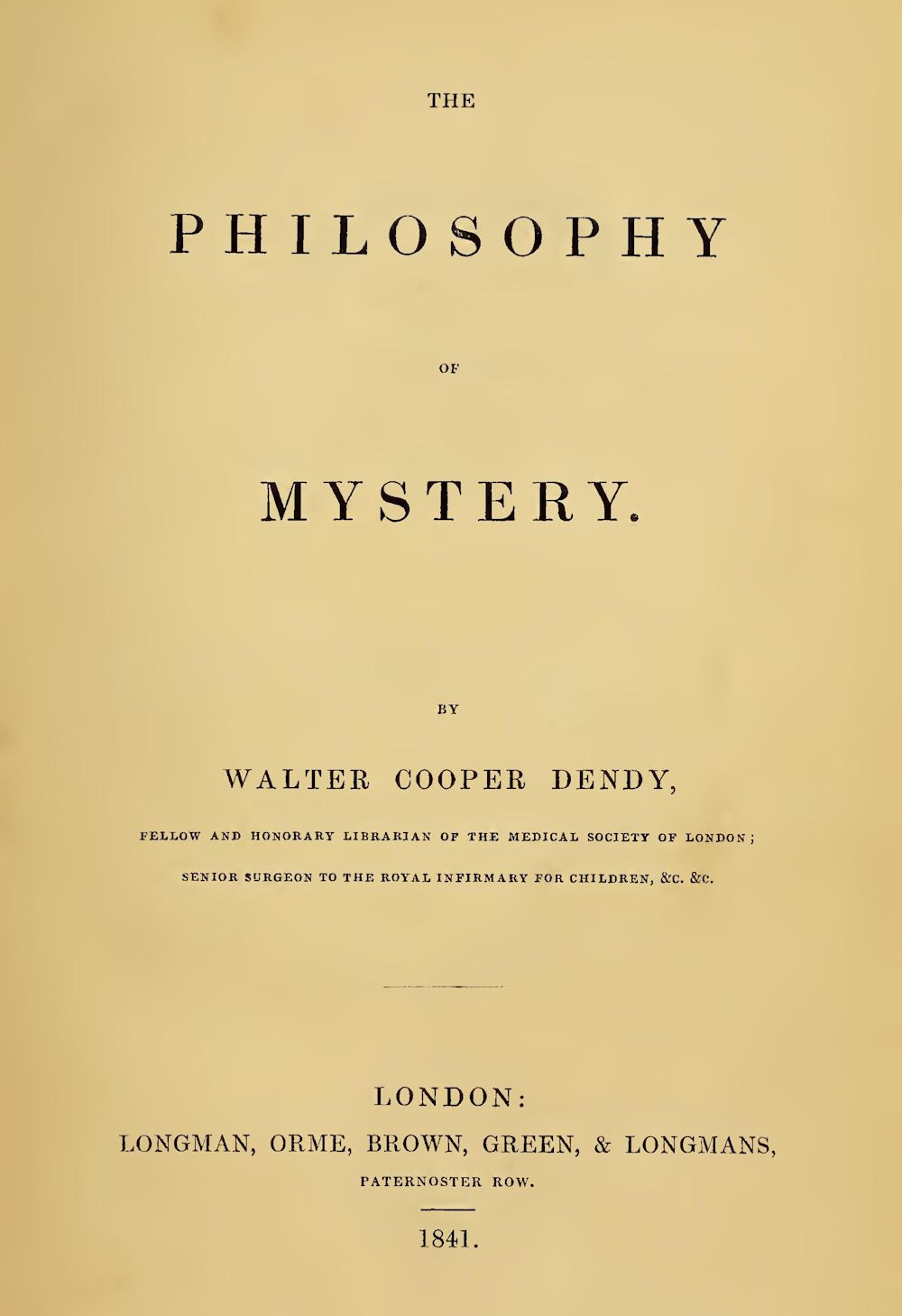The Philosophy of Mystery The Philosophy of Mystery
