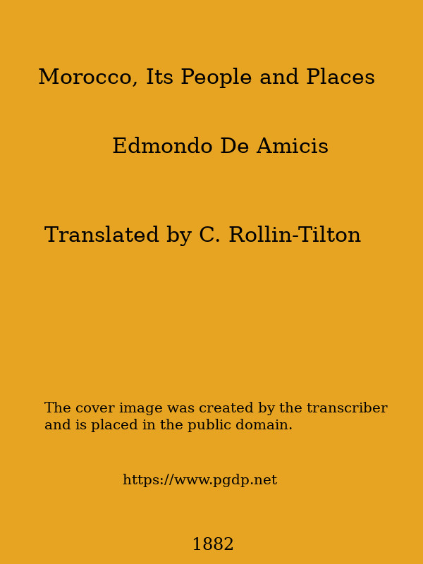 Morocco, Its People and Places