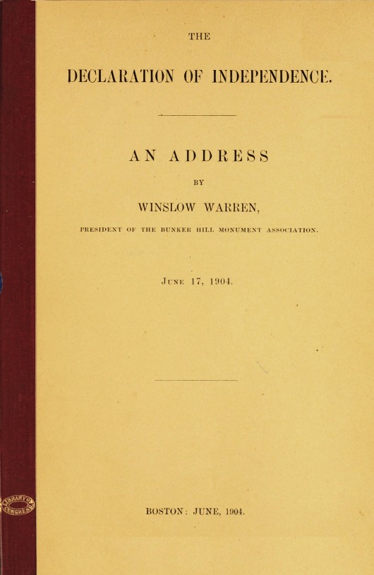 The Declaration of Independence: An Address The Declaration of Independence: An Address