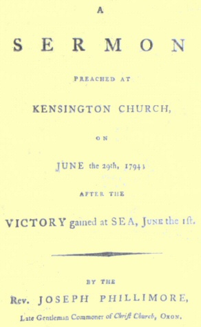 A Sermon Preached at Kensington Church, on June the 29th, 1794
After the Victory Gained at Sea, June the 1st