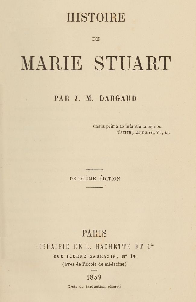 Histoire de Marie Stuart Histoire de Marie Stuart