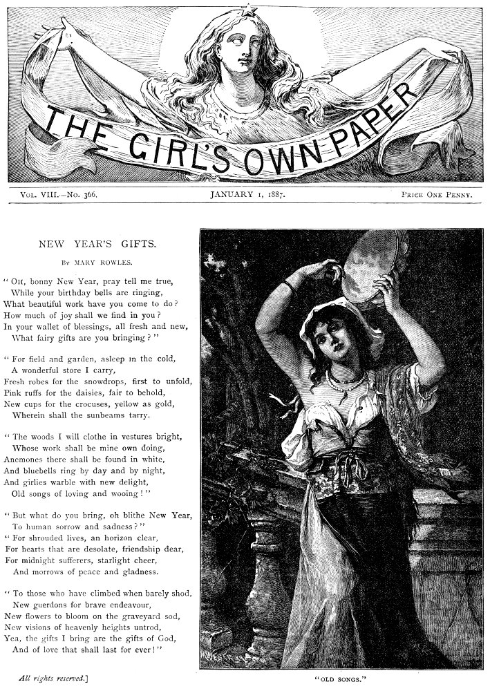 The Girl's Own Paper, Vol. VIII, No. 366, January 1, 1887 The Girl's Own Paper, Vol. VIII, No. 366, January 1, 1887