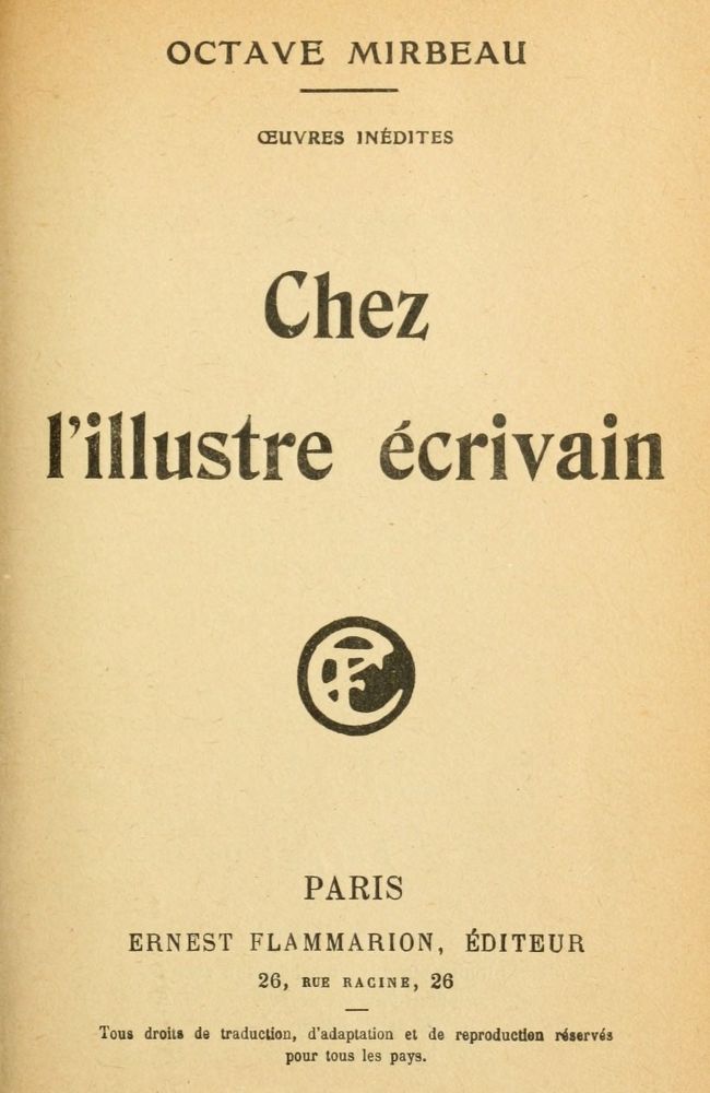Chez l'illustre Écrivain Chez l'illustre Écrivain