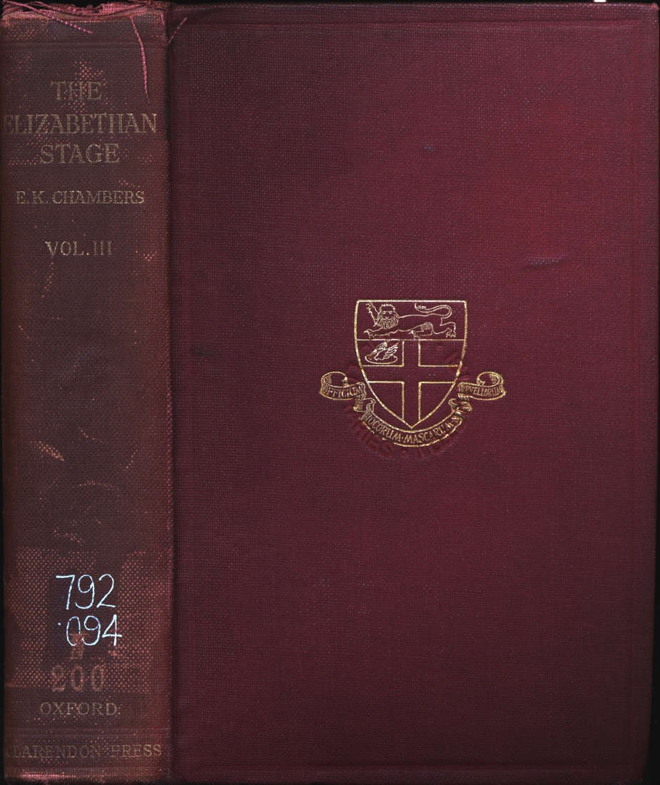 The Elizabethan Stage, Vol. 3