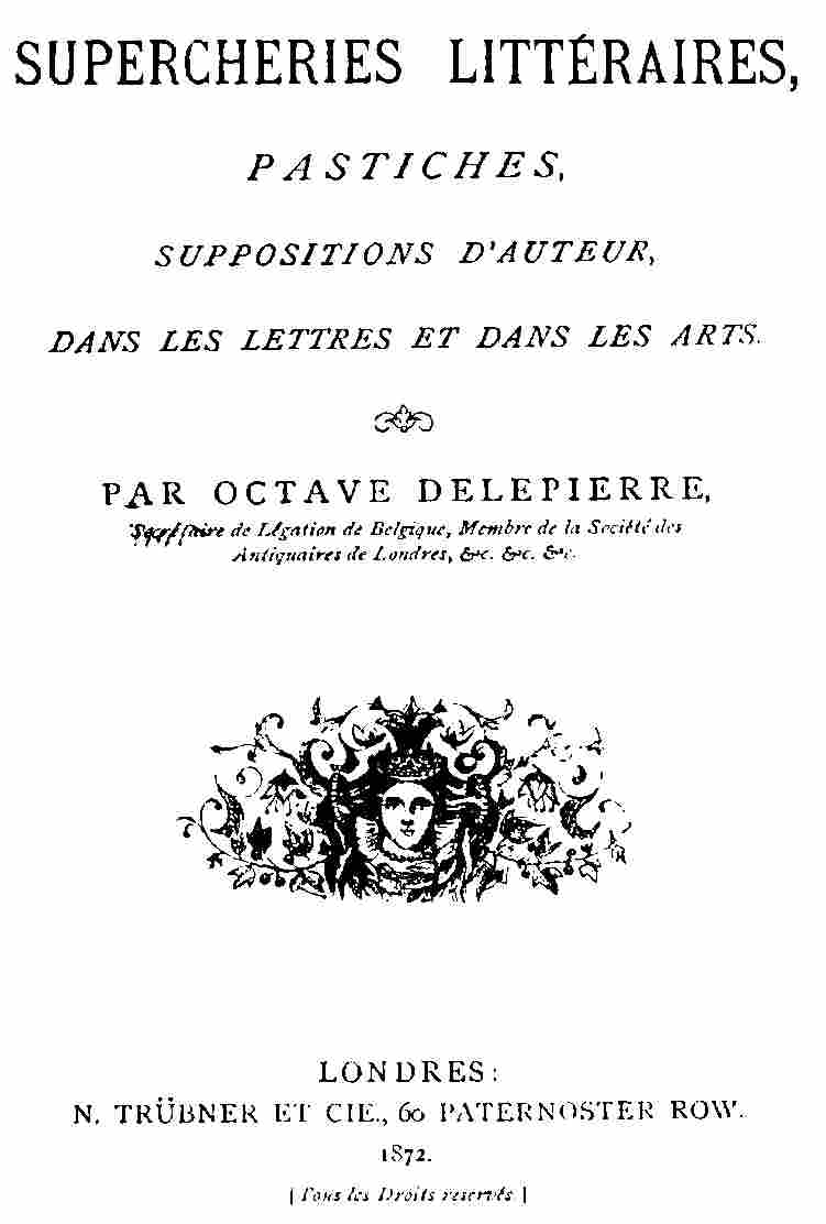 Supercheries littéraires Supercheries littéraires