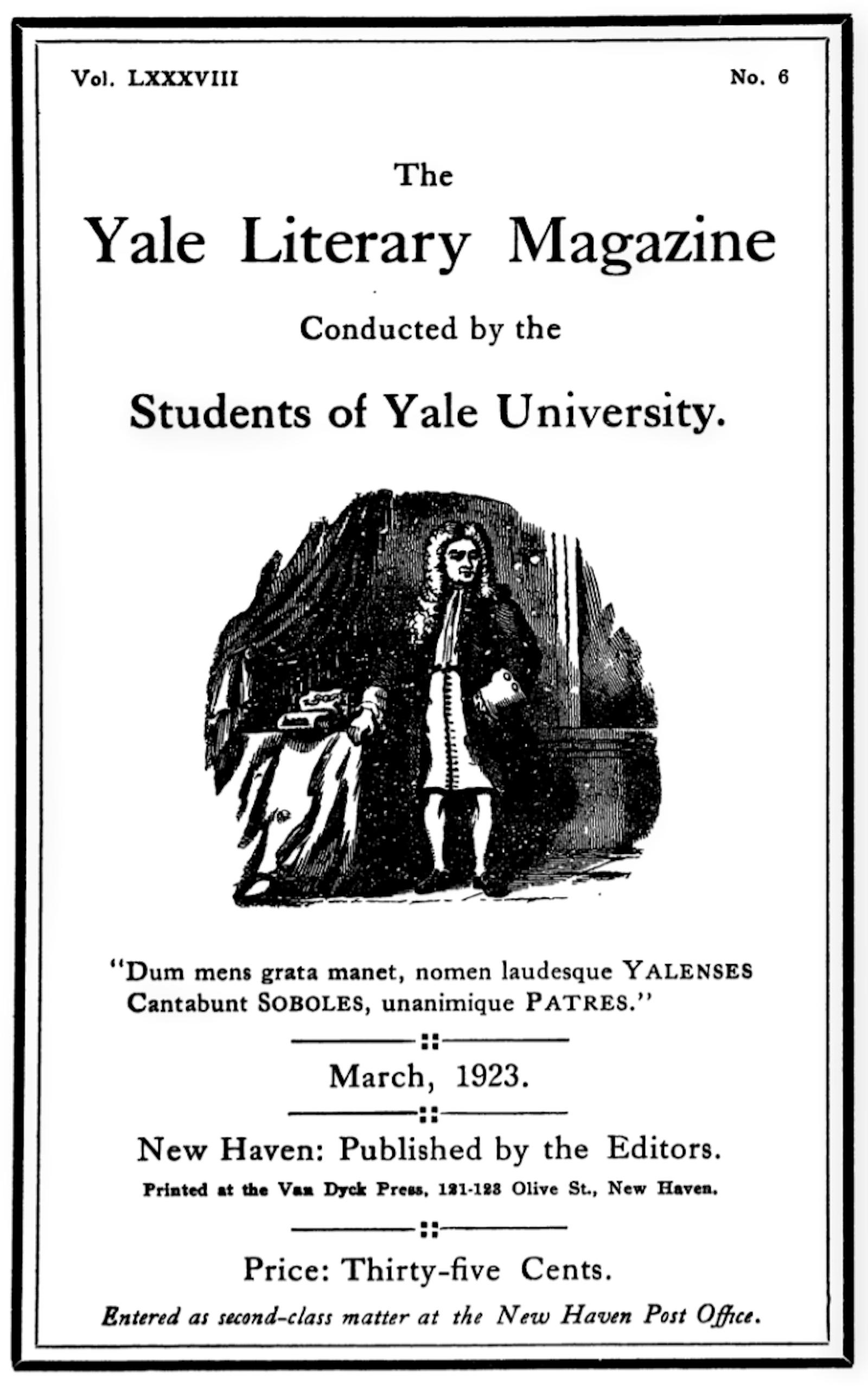 Yale Edebiyat Dergisi (Cilt LXXXVIII, Sayı 6, Mart 1923)