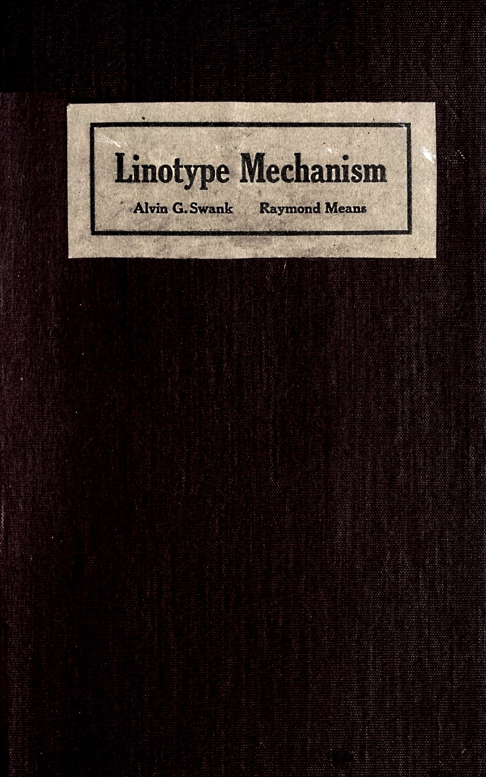 Linotype mechanism Linotype mechanism