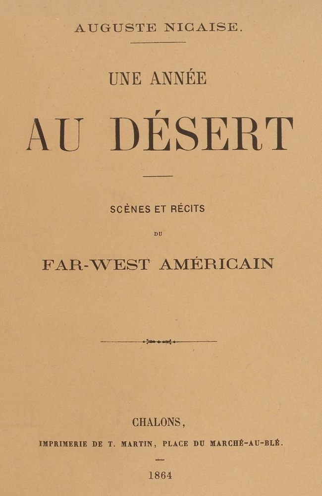 Une année au désert