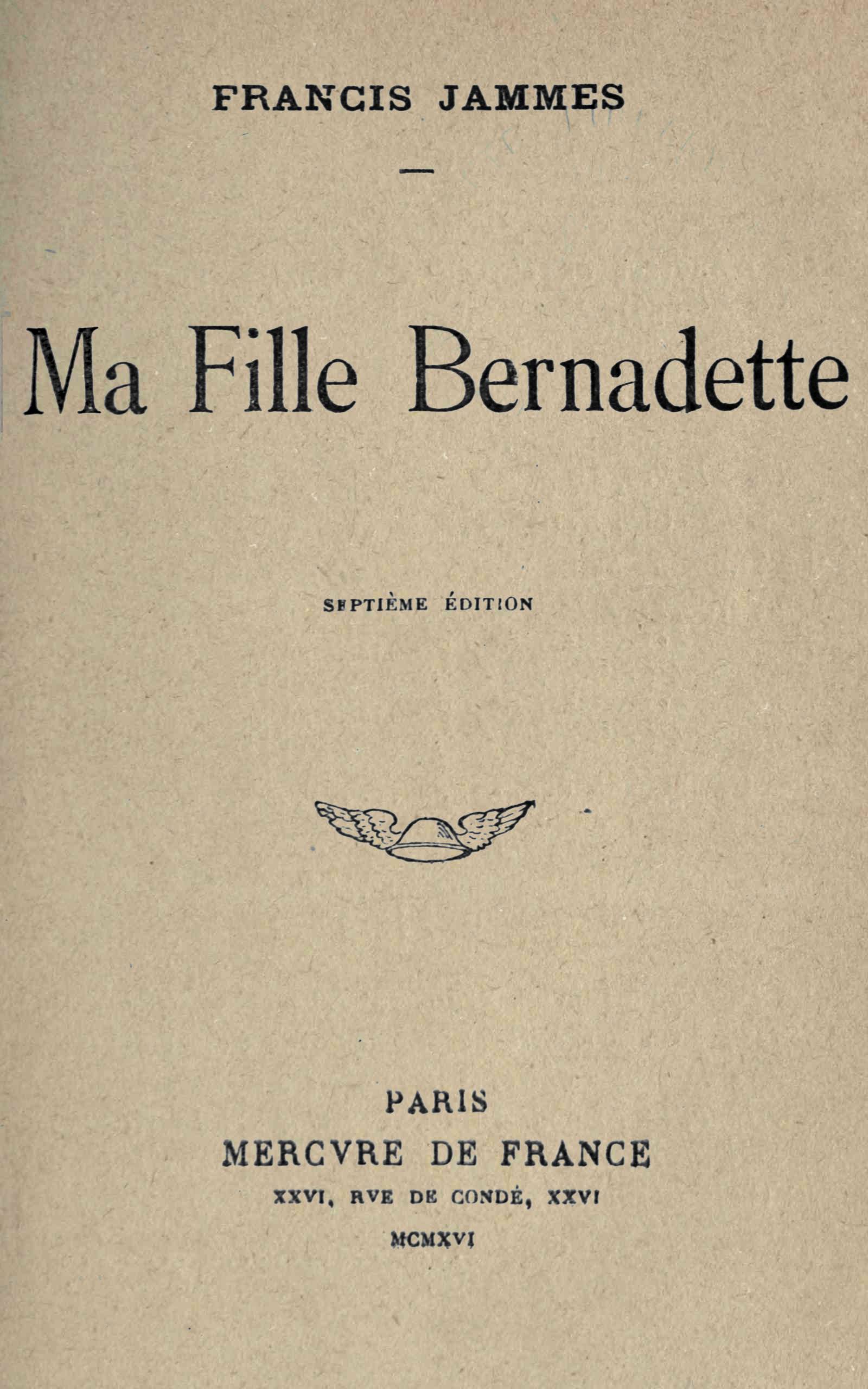 Ma Fille Bernadette Ma Fille Bernadette