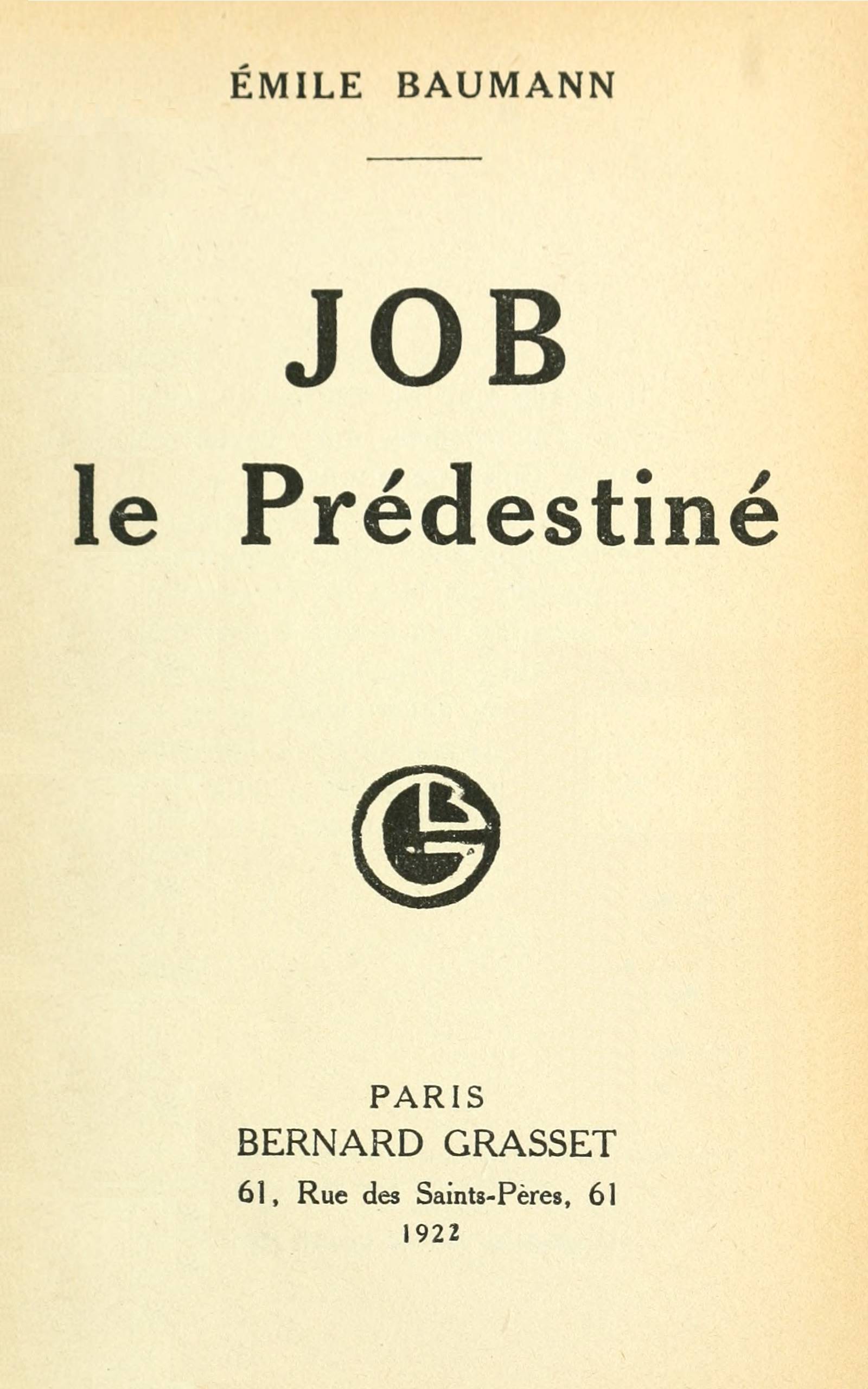 Job le prédestiné