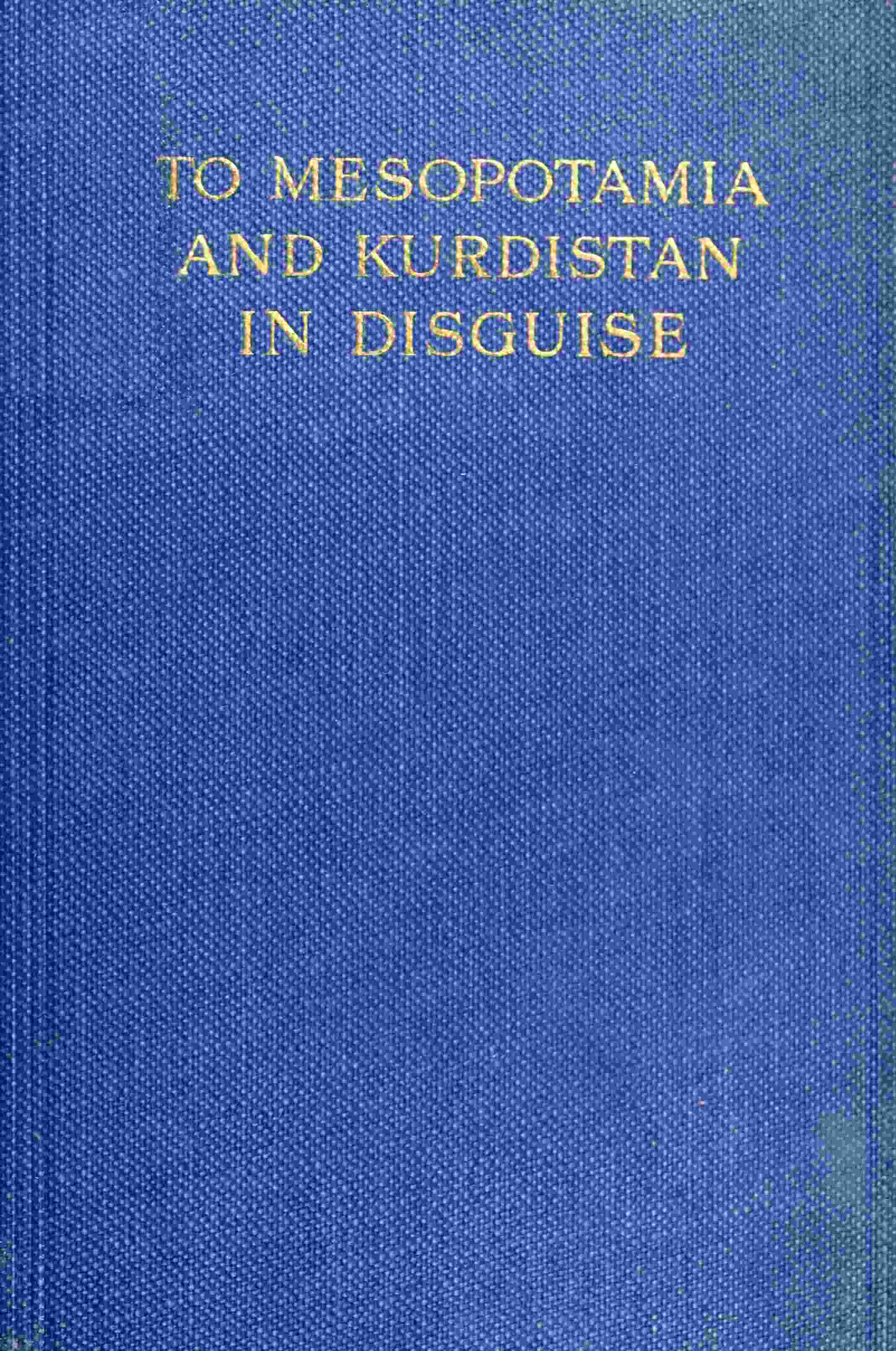 To Mesopotamia and Kurdistan in disguise To Mesopotamia and Kurdistan in disguise