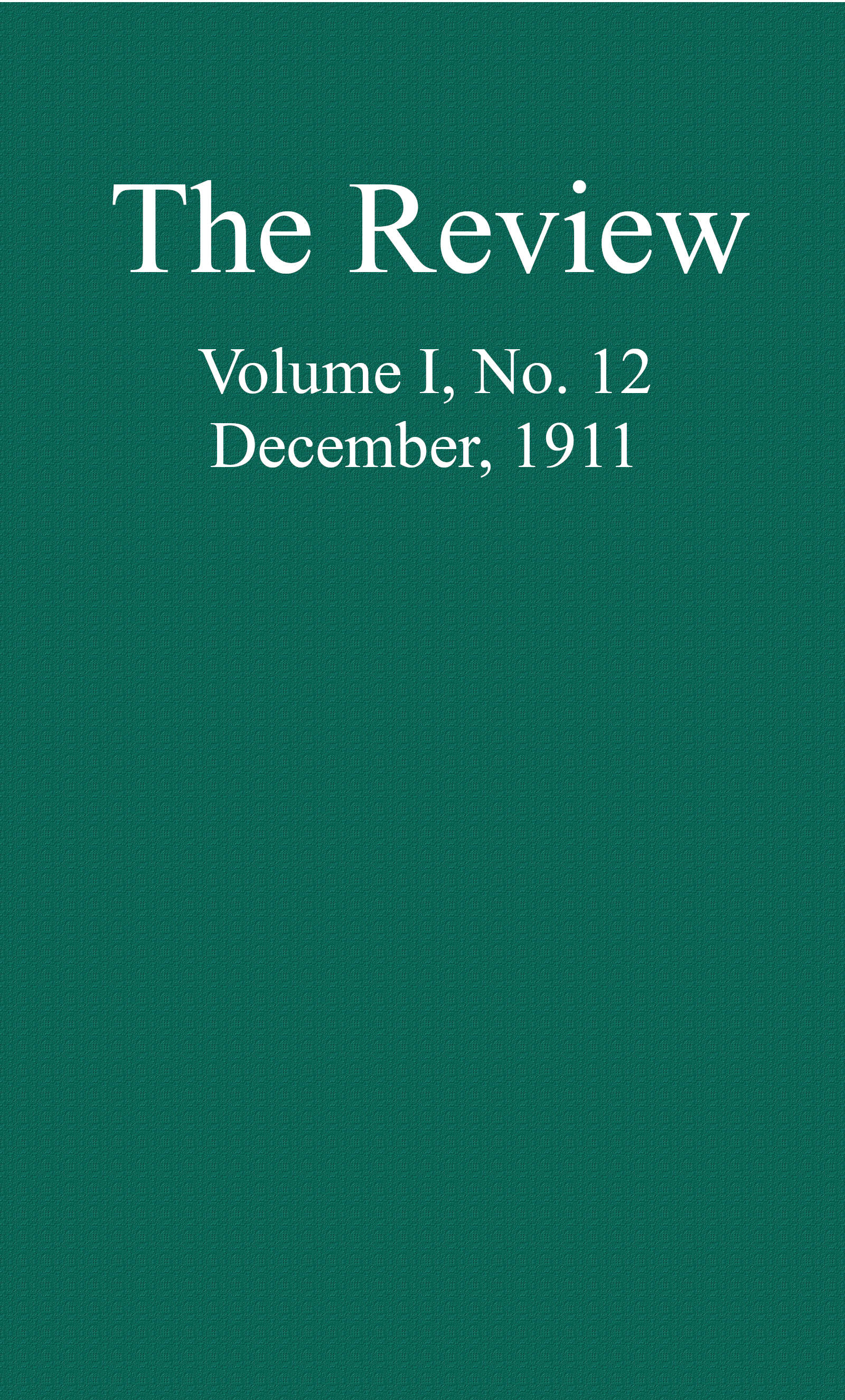 İnceleme, Cilt. 1, No. 12, Aralık, 1911