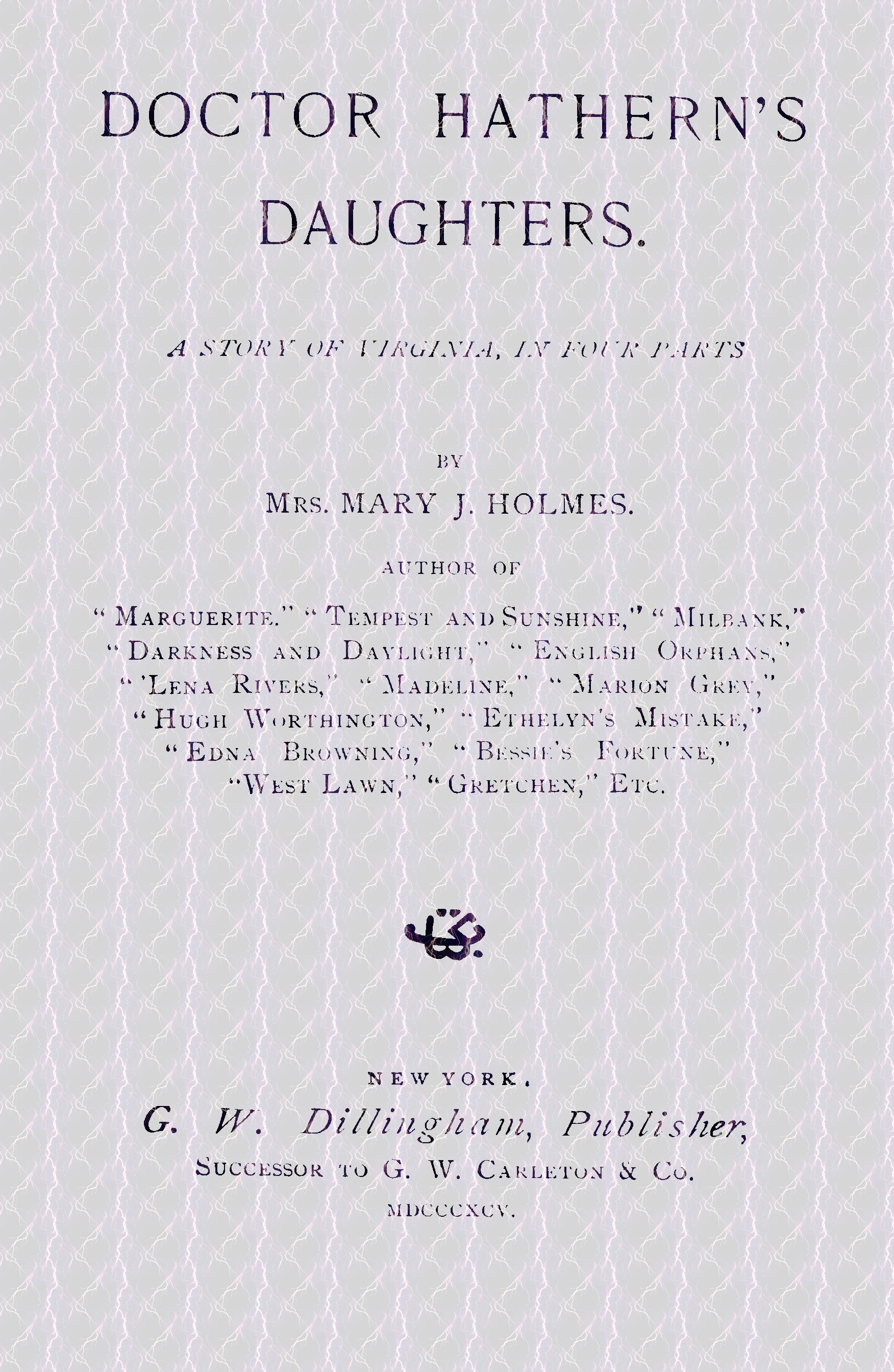 Doctor Hathern's daughters Doctor Hathern's daughters