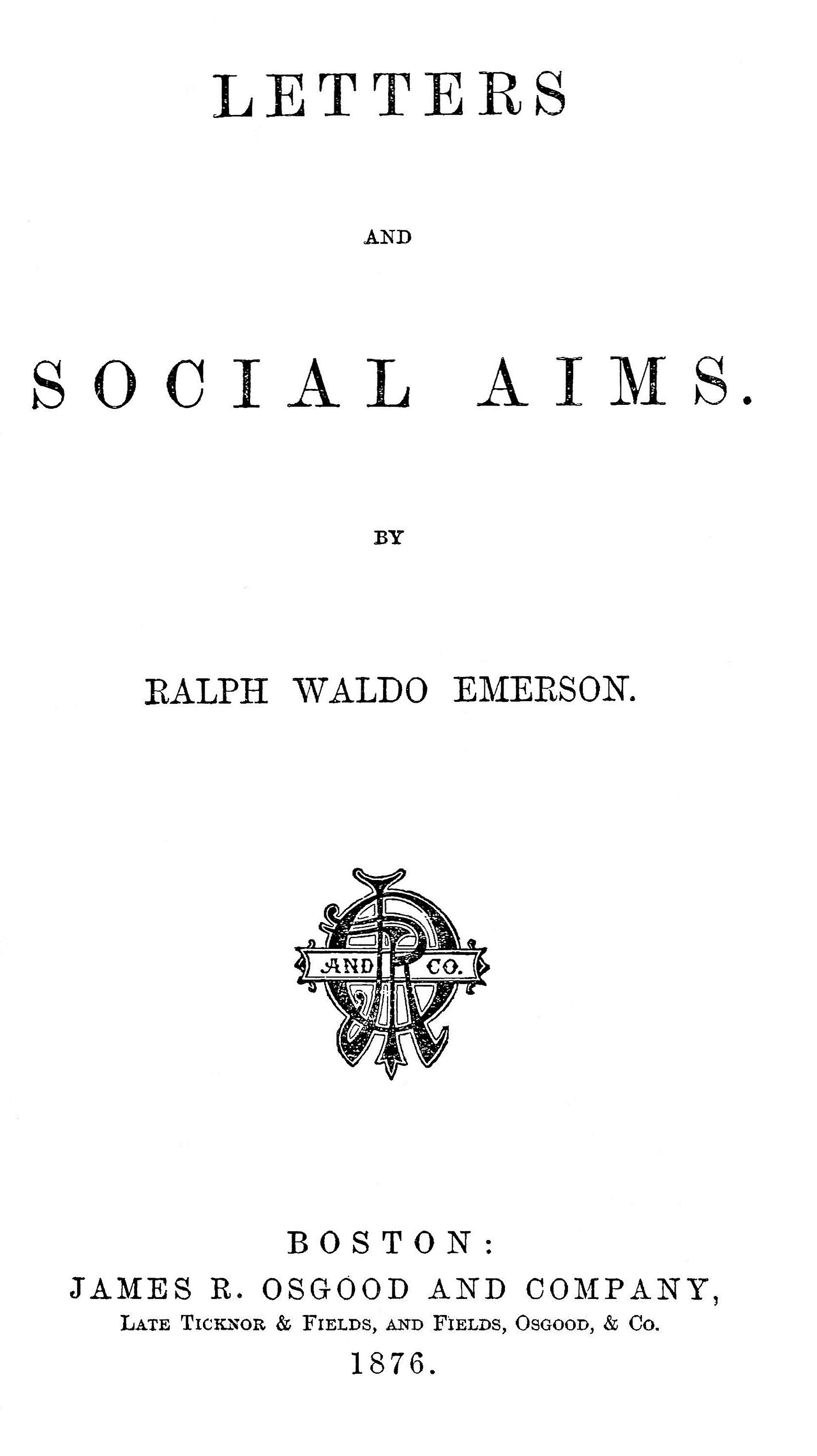 Letters and social aims Letters and social aims