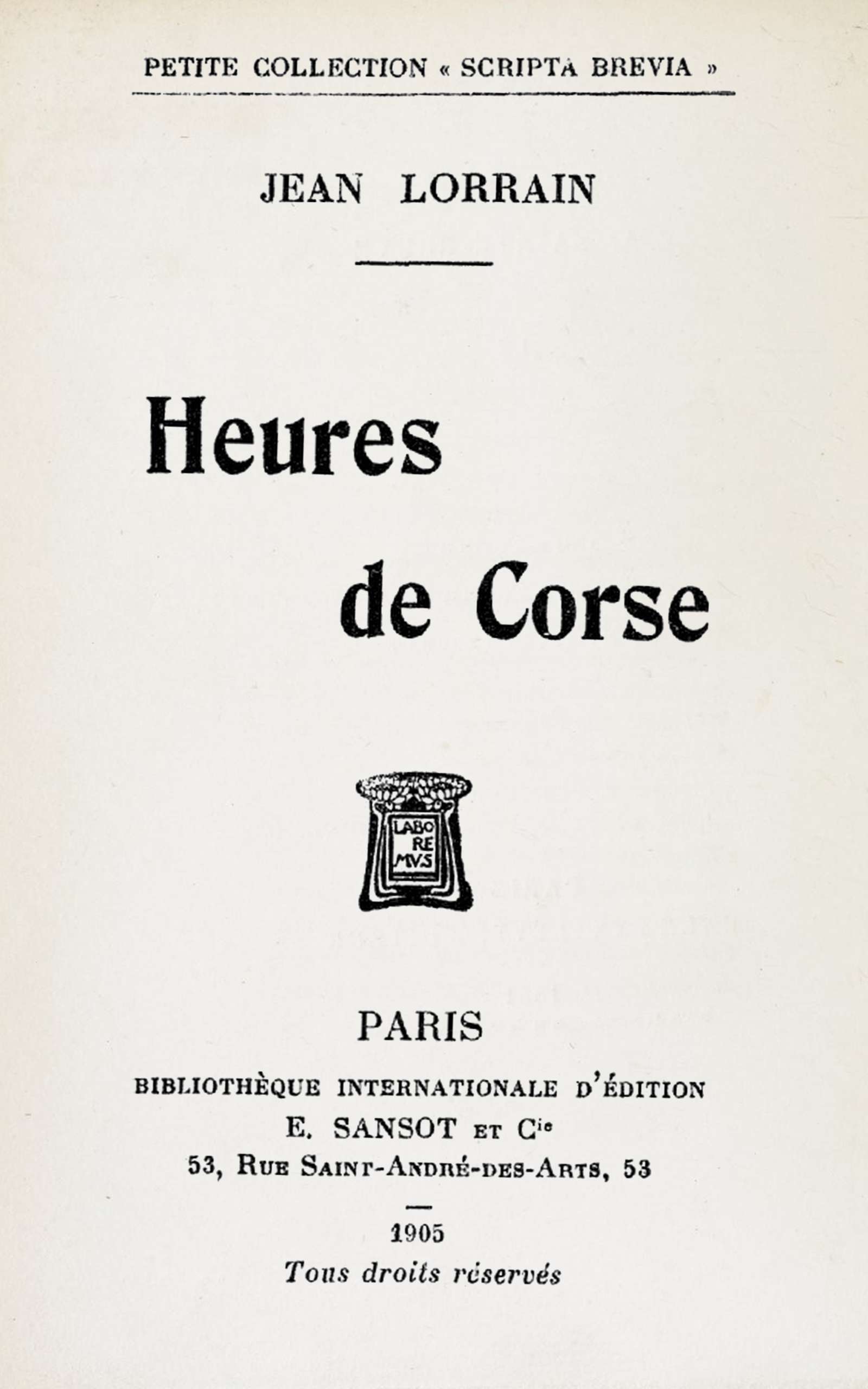 Heures de Corse Heures de Corse